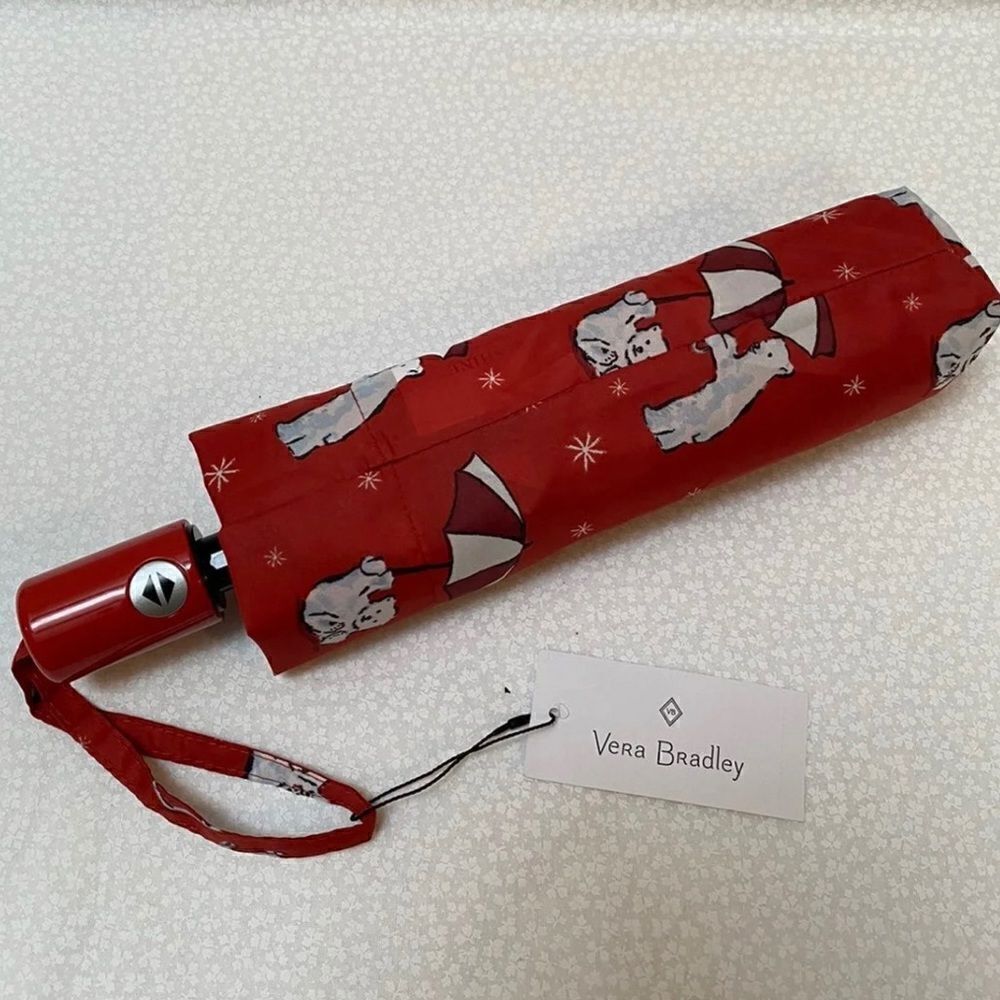 Vera Bradley Umbrella Beary Merry Red